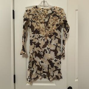 Camouflage Long Sleeve Dress